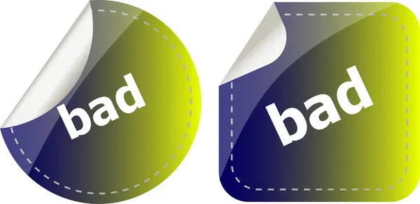 Bad Word Stickers Button Set Label — Stock Photo, Image