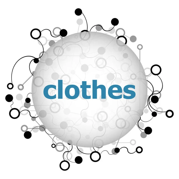 Text Clothes Business Concept Abstract Geometric Background Lines Circles Dots — Stock Photo, Image