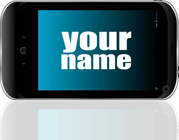 Social Concept Words Your Name Detailed Modern Smartphone — Stock Photo, Image