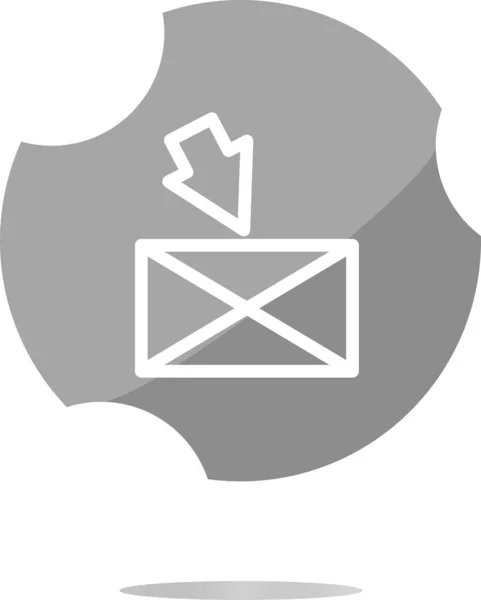 Posta Zarfı Simgesi Web Düğmesi Beyaz Üzerine Izole Edilmiş Harita — Stok fotoğraf