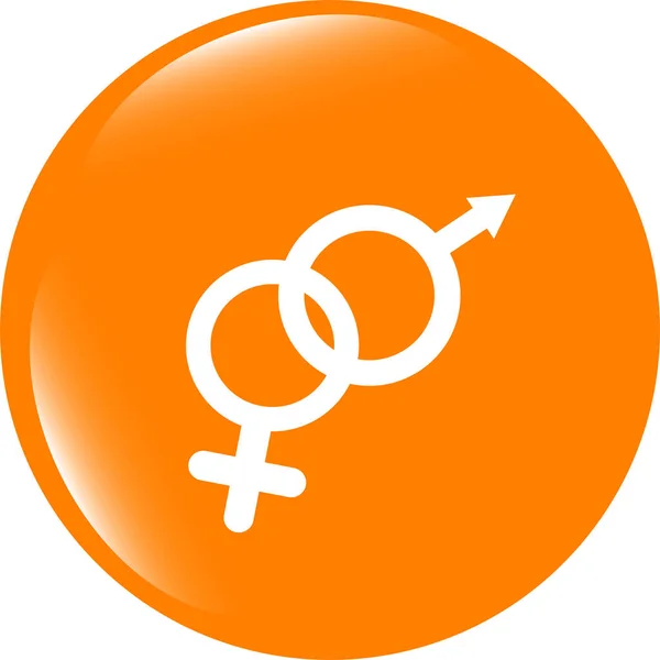 Botão Web Iwon Com Símbolo Feminino Masculino — Fotografia de Stock