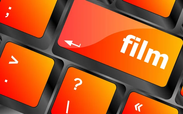 Film Button Computer Keyboard Key — Stock Photo, Image