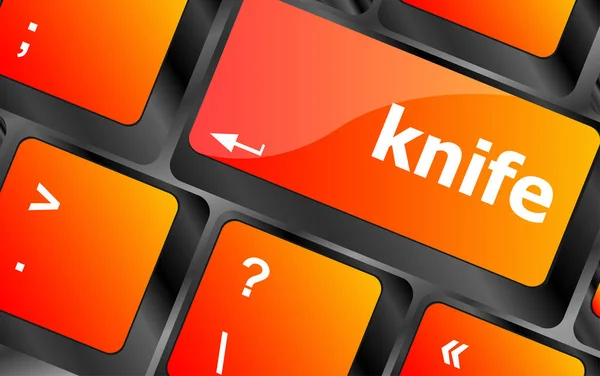 Bıçak Kelime Bilgisayar Klavye Tuşlarında — Stok fotoğraf