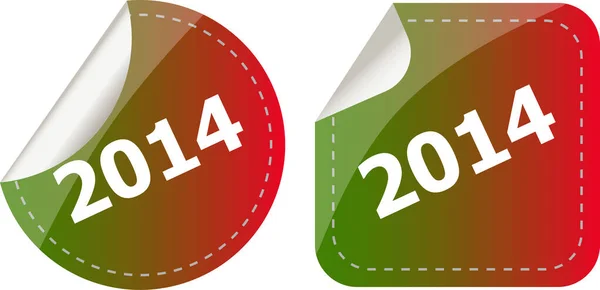 2014 Stickers Button Set Bedrijfslabel — Stockfoto