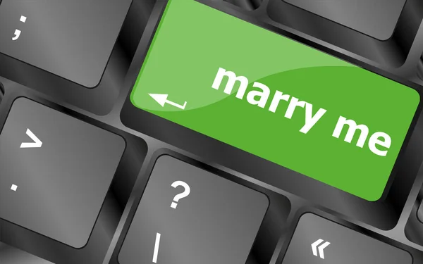 Wording Marry Computer Keyboard Key — Stock Photo, Image