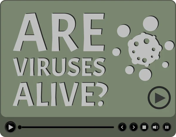 Jsou Viry Živé Slova Obrazovce Přehrávače Médií Koronavirus Covid Infekce — Stock fotografie