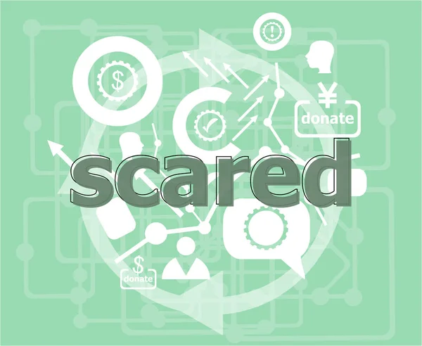 Text Scared Social Concept Infographics Collection Icons Web Development User — Stock Photo, Image