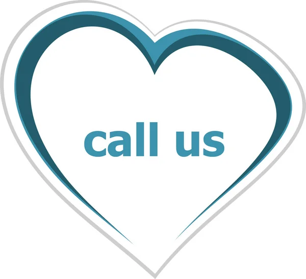 Text Call Advertising Concept Love Heart Icon Button Web Services — Stock Photo, Image