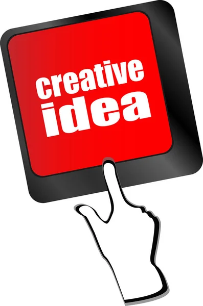 Ideia Criativa Botão Tecla Teclado Computador — Fotografia de Stock