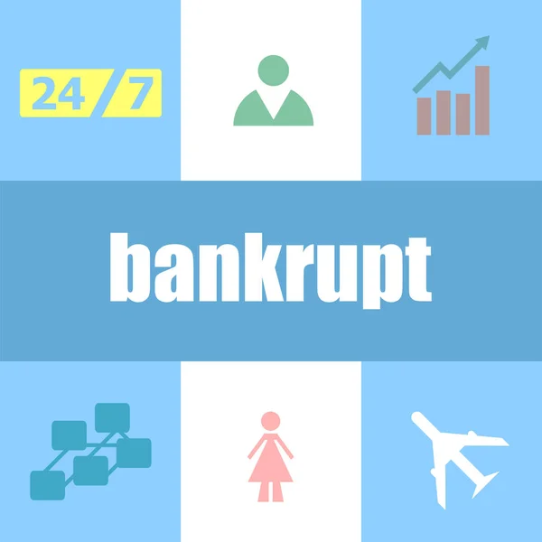 Ett Bankrutt Ord Affärsidé Kan Användas För Arbetsflöde Layout Diagram — Stockfoto