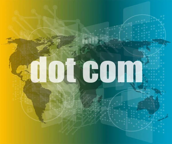 Words Dot Com Digital Screen Information Technology Concept — Stock Photo, Image