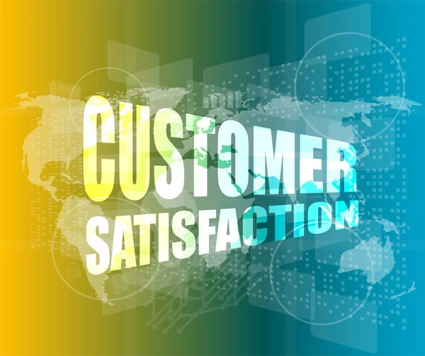 Customer Satisfaction Word Business Digital Screen — Stock Photo, Image
