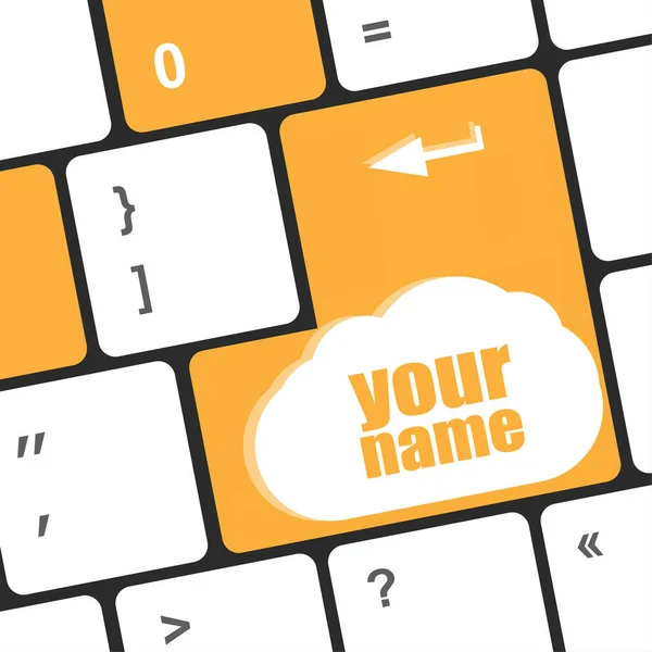 Your Name Button Keyboard Social Concept — Stock Photo, Image