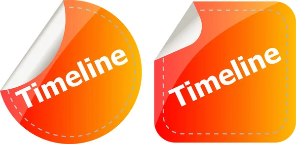 Timeline Labels Stickers Pointers Tags Your Web Page — стоковое фото