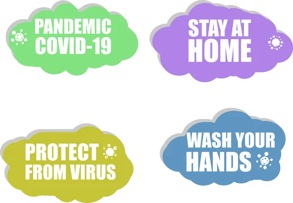 Ikona Koronaviru Ikona Pandemic Covid19 Umyj Ruce Chraňte Před Virem — Stock fotografie