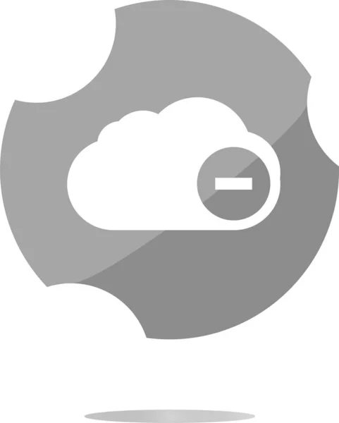 Icona Web Sulle Nuvole Con Segno Meno — Foto Stock