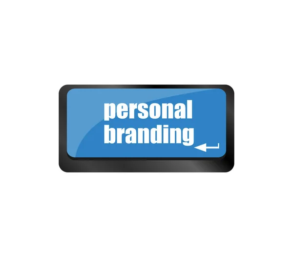 Personlig Branding Dator Tangentbord Knapp — Stockfoto