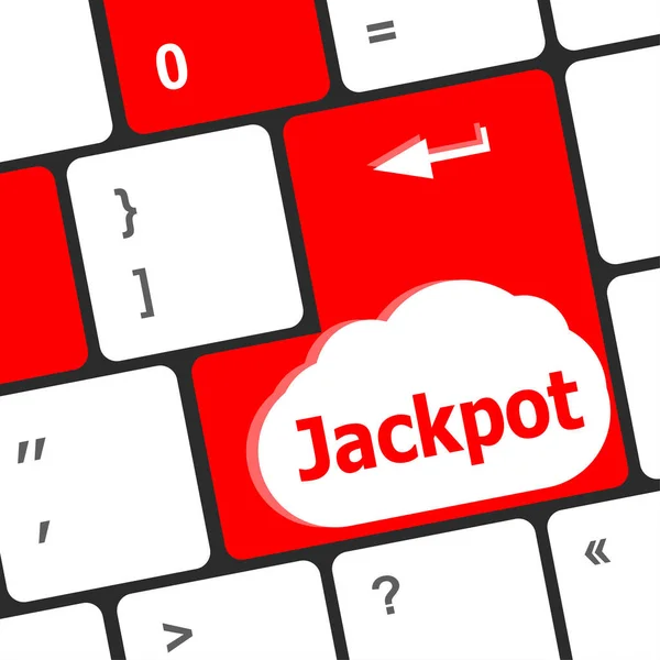 Tecla Teclado Computador Com Palavras Jackpot — Fotografia de Stock