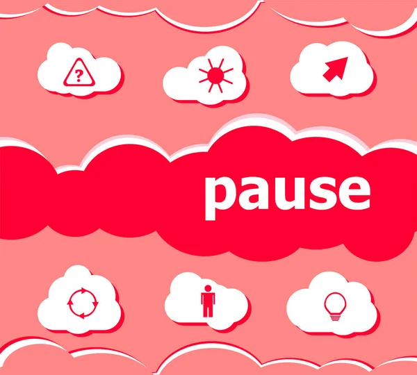 Pause Word Digital Background Time Concept — Stock Photo, Image