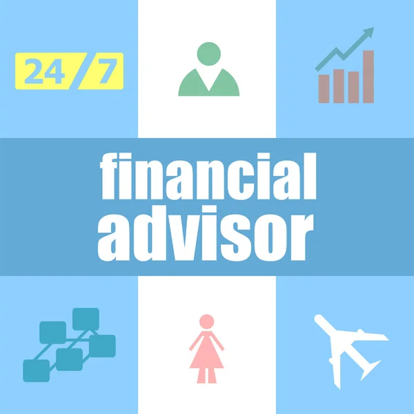 Finanční Poradce Obchodní Koncept Šablona Rozhraní Infographic Dashboard — Stock fotografie