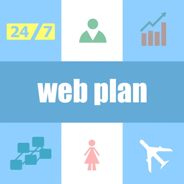 Slova Webový Plán Obchodní Koncept Šablona Rozhraní Infographic Dashboard — Stock fotografie