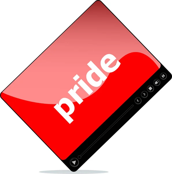 Social Media Concept Media Player Interface Pride Word — Stock Photo, Image