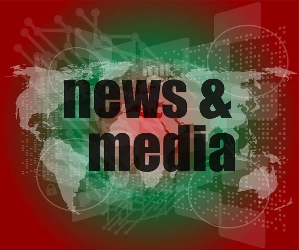 News Concept Presse Mots News Médias Sur Écran Numérique — Photo