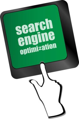 SEO metni olan modern klavye. İkinci kavram