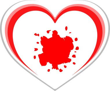 Lekeler. Soyut sembol. Simge düğmesi işareti lekeleri