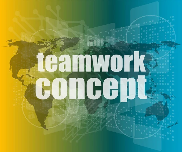Teamwork Konzept Geschäftswachstum Auf Touchscreen — Stockfoto