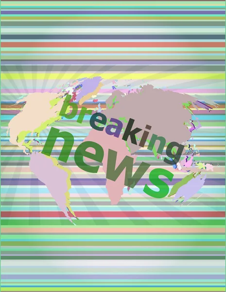 Breaking News News Press Concept Words Breaking News Digital Screen — Stock Photo, Image