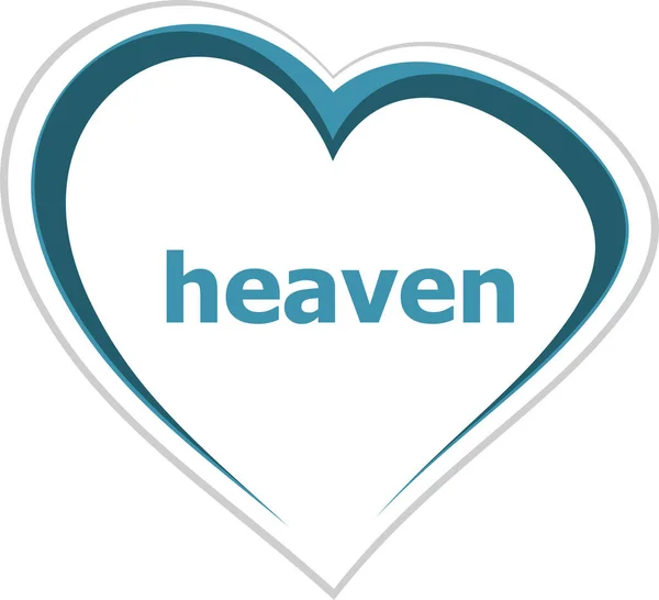 Napiš Nebesům Sociální Koncept Tlačítko Love Heart Pro Webové Služby — Stock fotografie