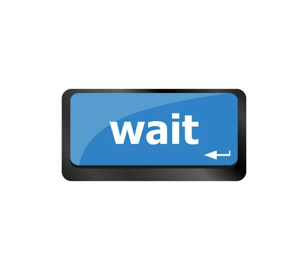 Wait Word Button Computer Keyboard — Stock Photo, Image