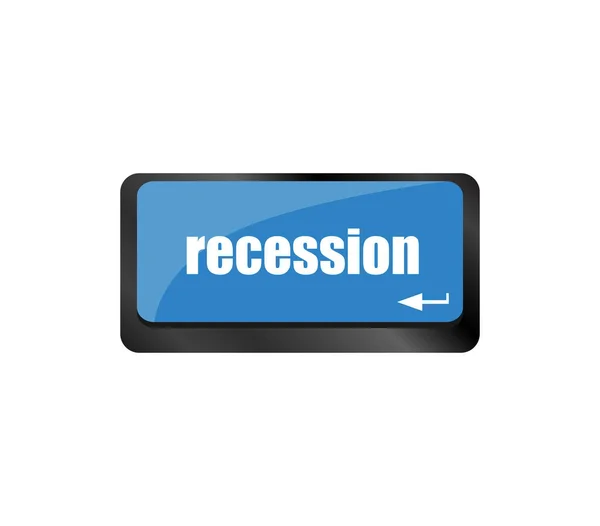 Recession Enter Button Computer Keyboard Key — Stock Photo, Image