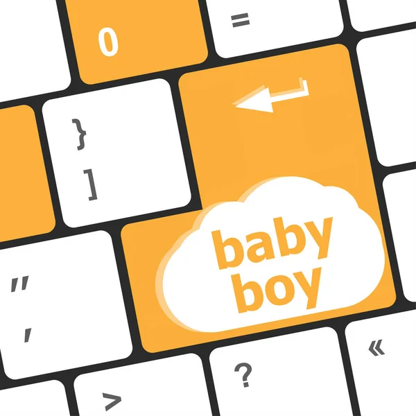 Baby Boy Message Keyboard Enter Key — Stock Photo, Image