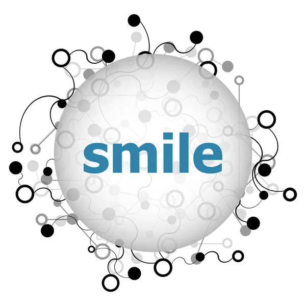 Text Smile Social Concept Abstract Background Connecting Dots Lines — Stock Photo, Image