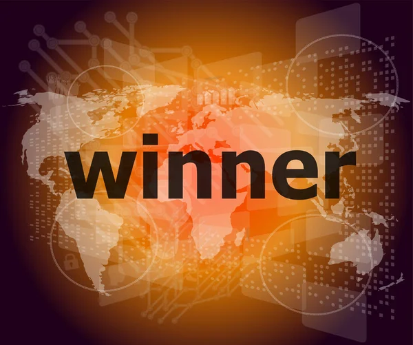 Победитель Зеленый Цифровой Фон Глобальная Концепция Интернета — стоковое фото