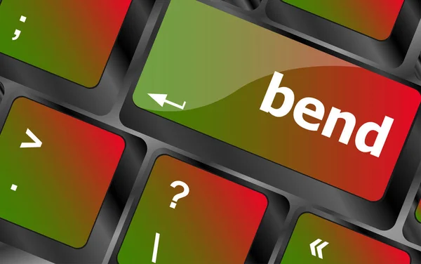 Bend Word Keyboard Key Notebook Computer Button — Stock Photo, Image