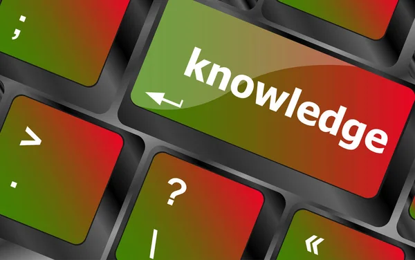 Knowledge Education Concept Button Computer Keyboard Keys — Stock Photo, Image