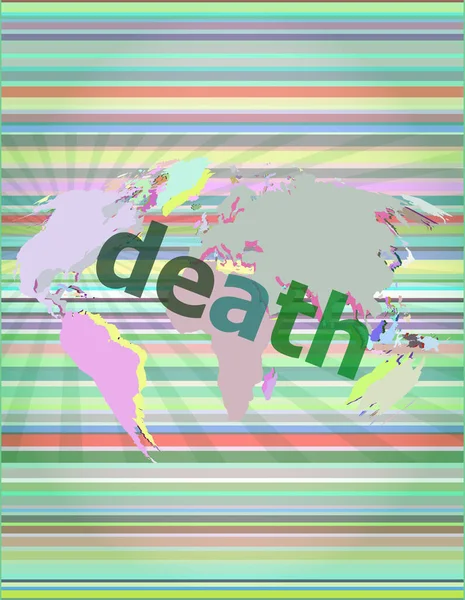 Social Concept Words Death Digital Touch Screen — Stock Photo, Image