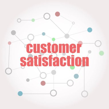 Müşteri memnuniyetini mesaj at. İş konsepti. Noktalarla birleştirilmiş çizgiler.