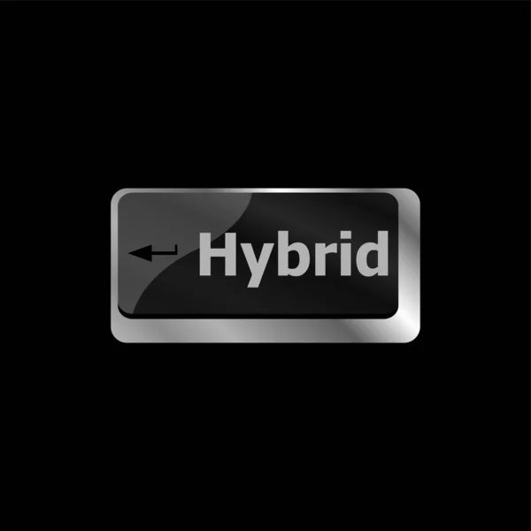 Computer Toetsenbord Met Hybride Sleutel Zakelijke Achtergrond — Stockfoto