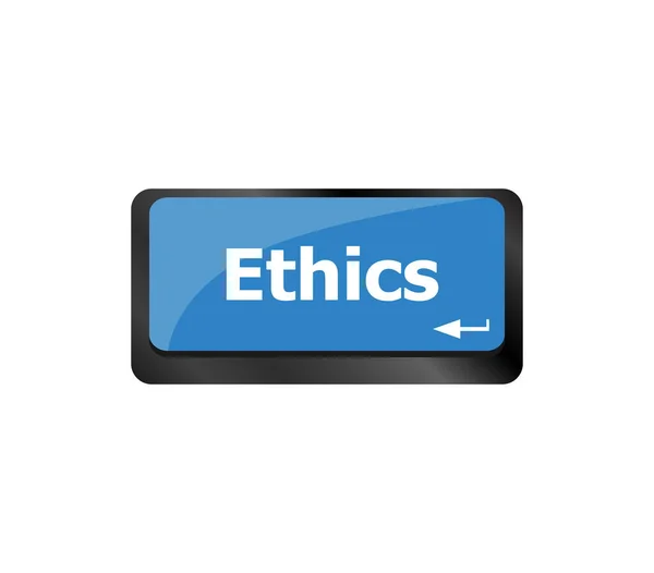 Ethics Concept Modern Computer Keyboard Key — Stock Photo, Image