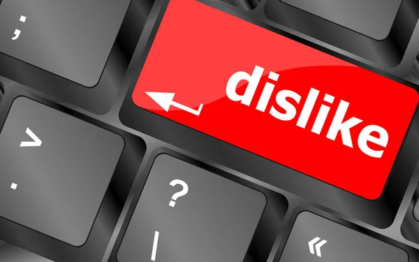 Dislike Key Keyboard Social Media Concepts — Stock Photo, Image