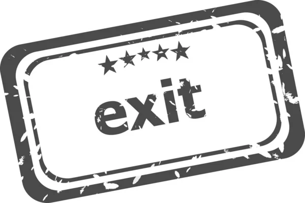 Exit Grunge Gumové Razítko Izolované Bílém Pozadí — Stock fotografie