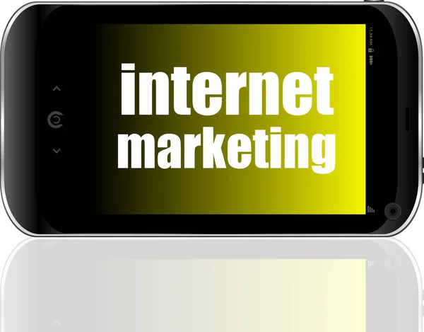 Internet Marketing Mobiles Smartphone Geschäftskonzept — Stockfoto