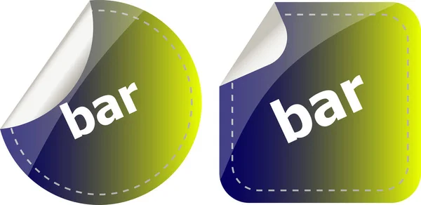 Pasek Słowo Naklejki Przycisk Zestaw Etykieta Biznesowa — Zdjęcie stockowe