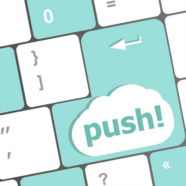 Push Key Computer Keyboard Business Concept — Stock Photo, Image