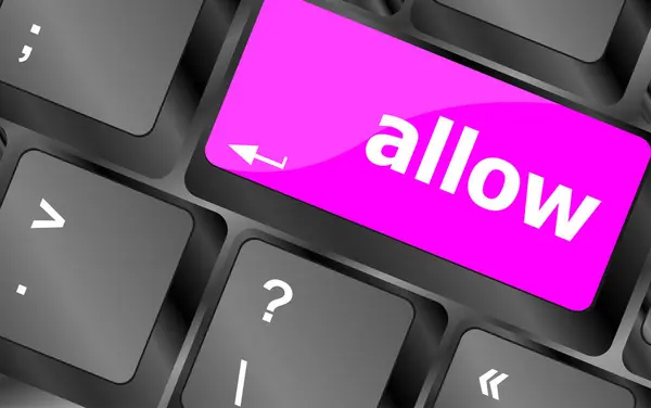Allow Words Concept Key Keyboard — Stock Photo, Image