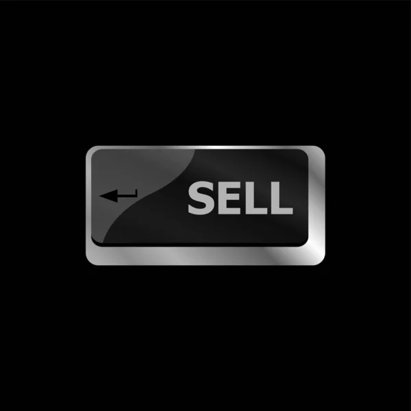 Vender Escrito Teclas Teclado Mostrando Negócio Conceito Finanças — Fotografia de Stock